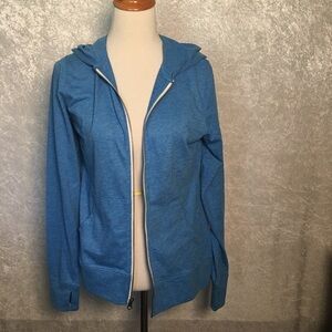 Elevate Olympic Blue Hooded Zip-up, Woman Size Medium. NWT